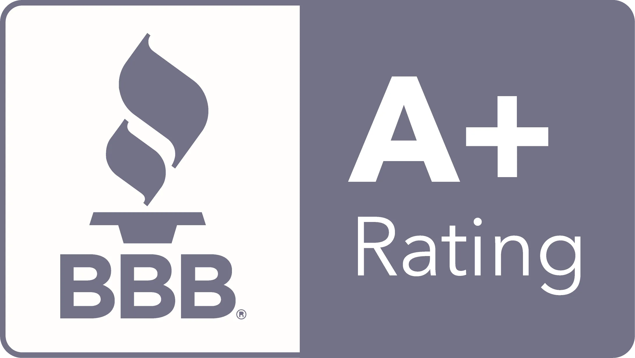 BBB A+ Rating badge