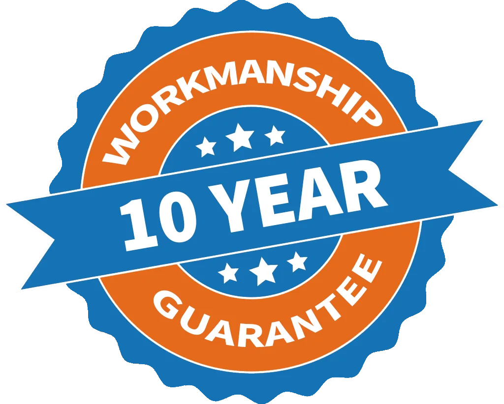 10-year workmanship guarantee badge