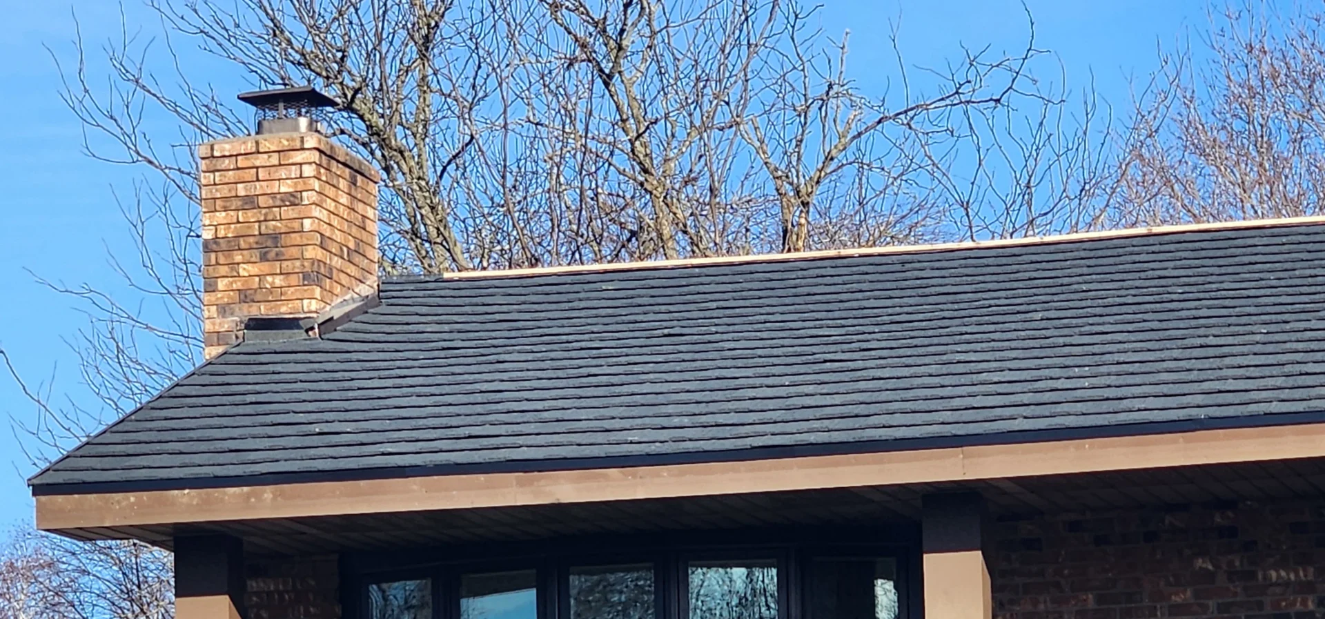 After roof replacement shot in Dubuque, IA