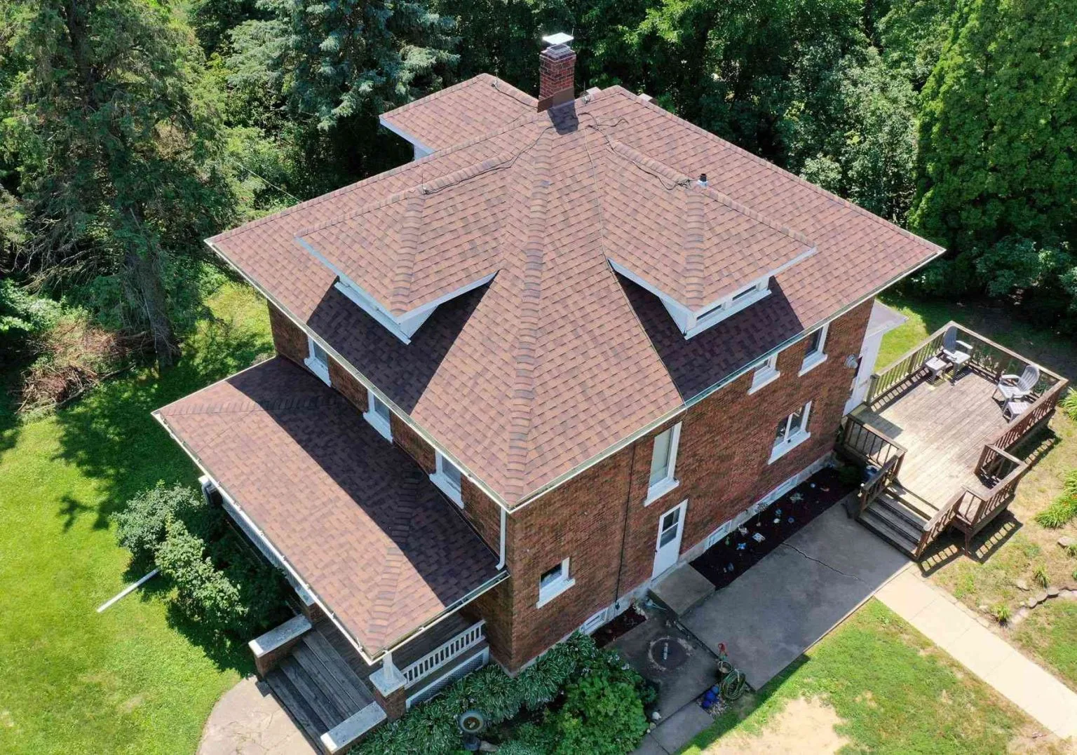 Photo of roof after of a full roof replacement