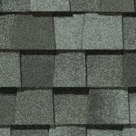 Landmark Pro asphalt shingle in granite gray