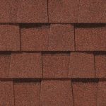 Landmark Pro asphalt shingle in red oak