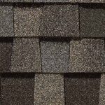 Landmark Pro asphalt shingle in weathered wood