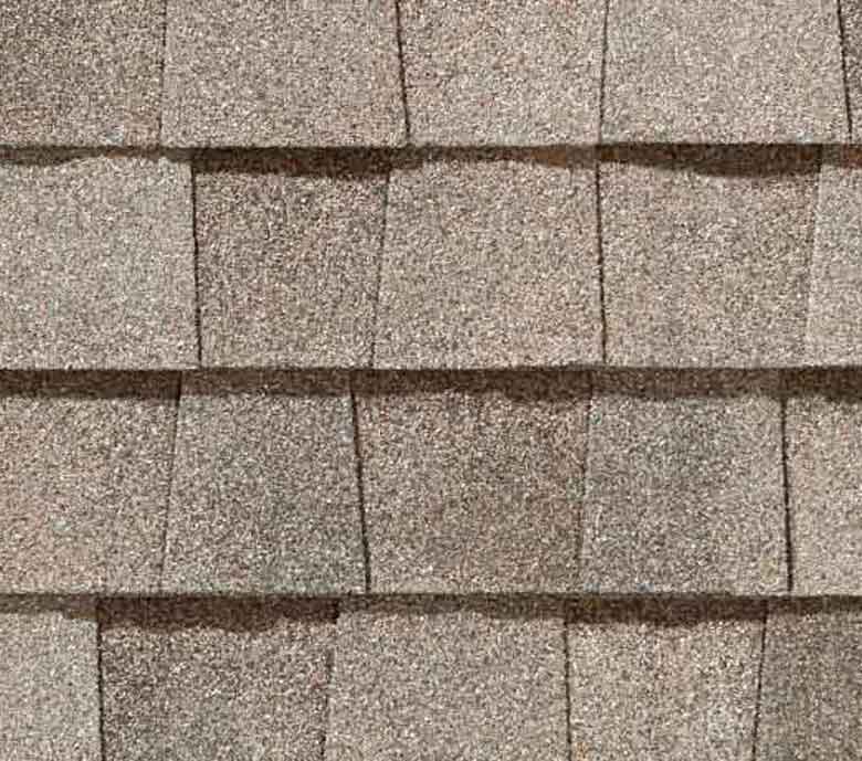 Landmark asphalt shingle in sunrise cedar