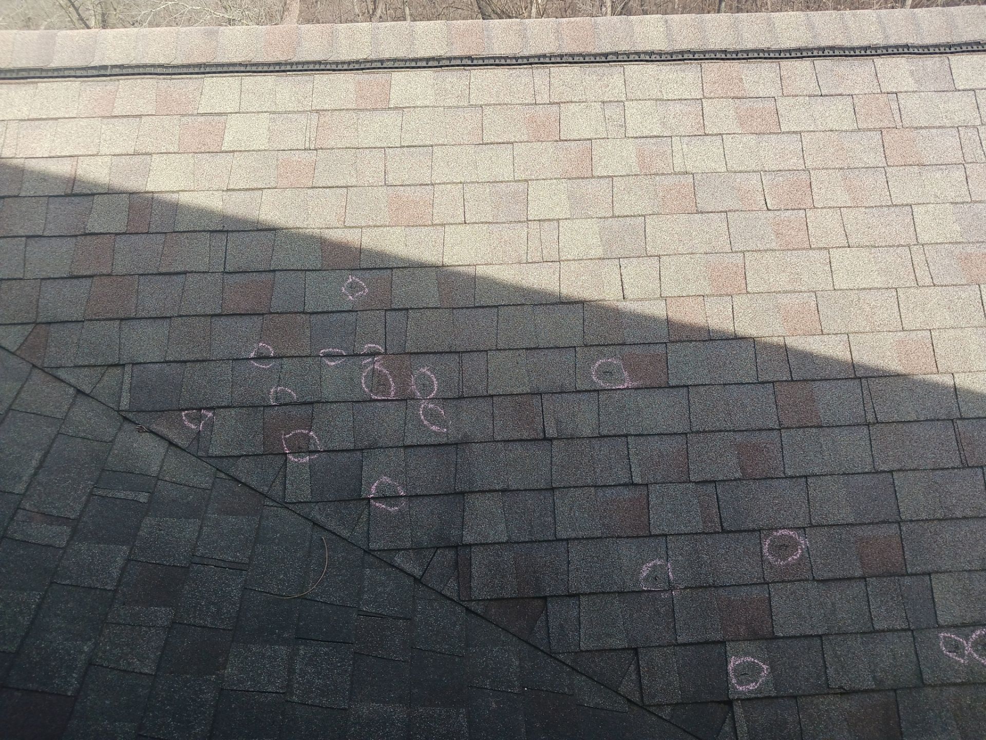 roof inspection found roof damage from hail